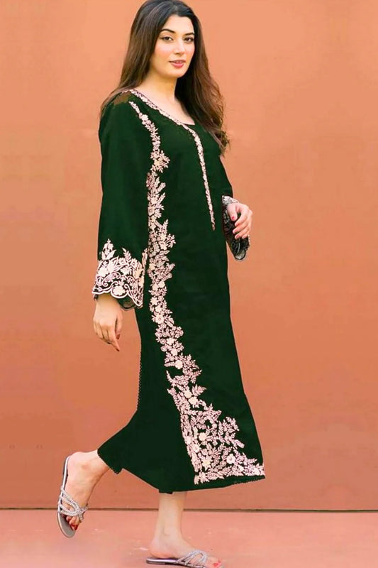 Embroidered 2Pc Lawn Dress With EMB Patches - D03