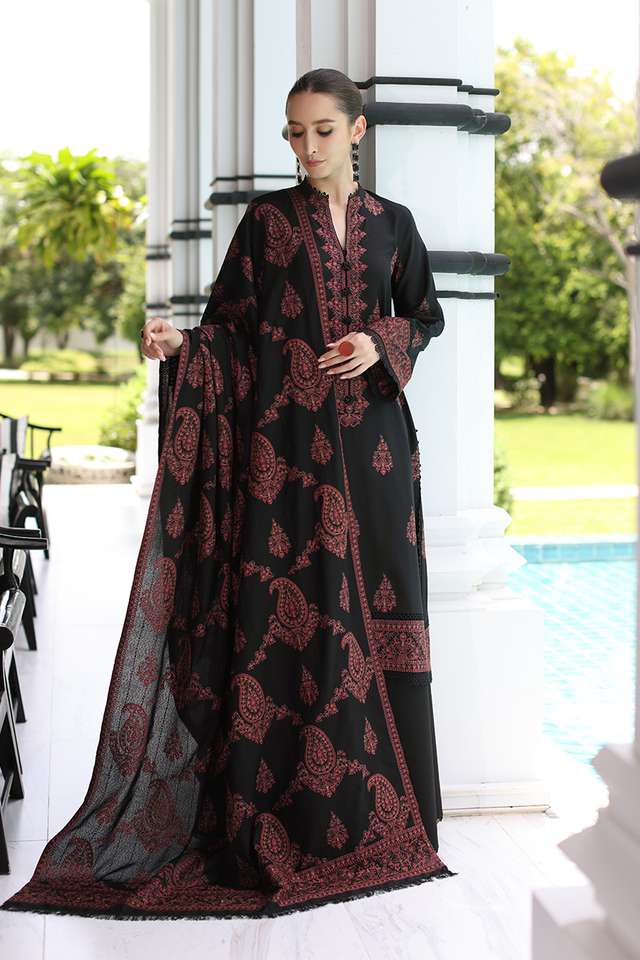 Fully Embroidered 3PC Lawn With Bamber Chiffon EMB Dupatta