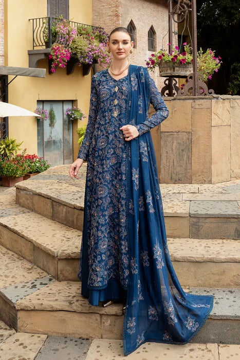 Fully Embroidered 3PC Lawn With Bamber Chiffon EMB Dupatta - DH1114